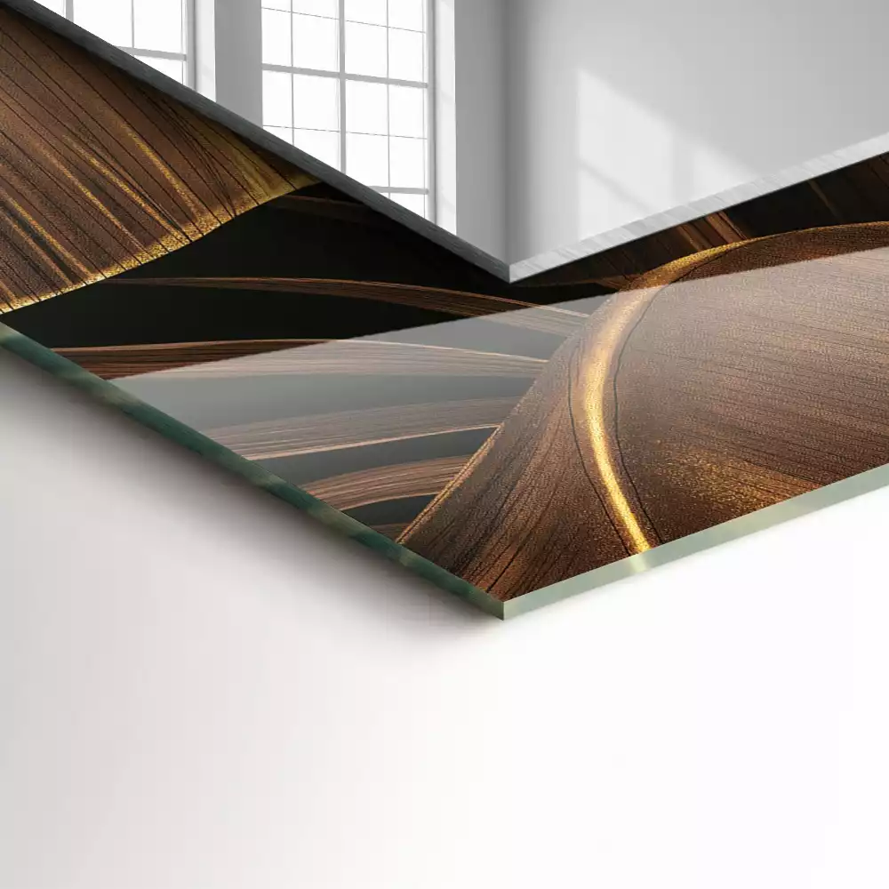 Lustro z nadrukiem z motywem tropikalnych liści