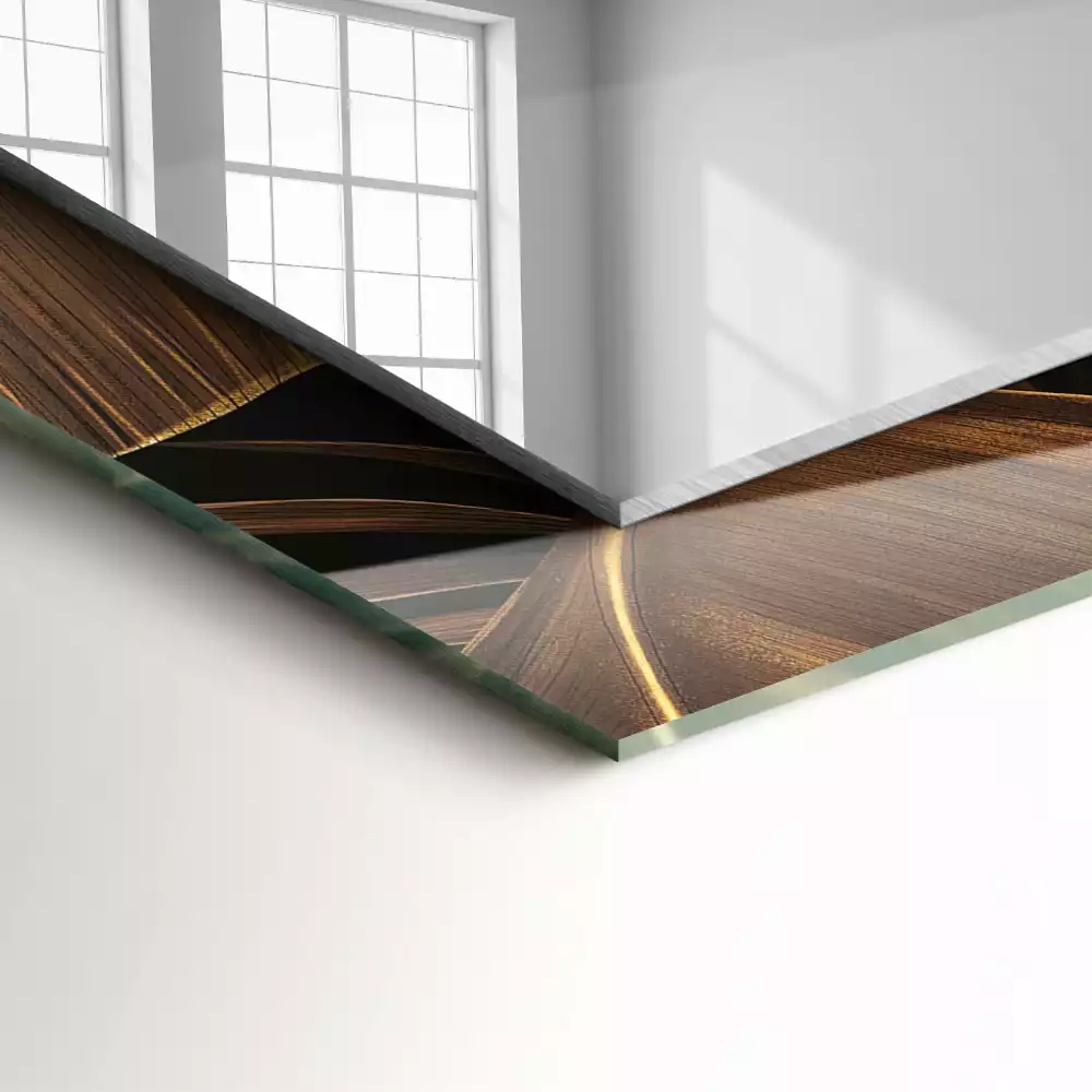 Lustro z nadrukiem z motywem tropikalnych liści