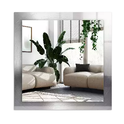 Lustro z nadrukiem dekoracyjne prostokątne Metalowa powierzchnia okrągła