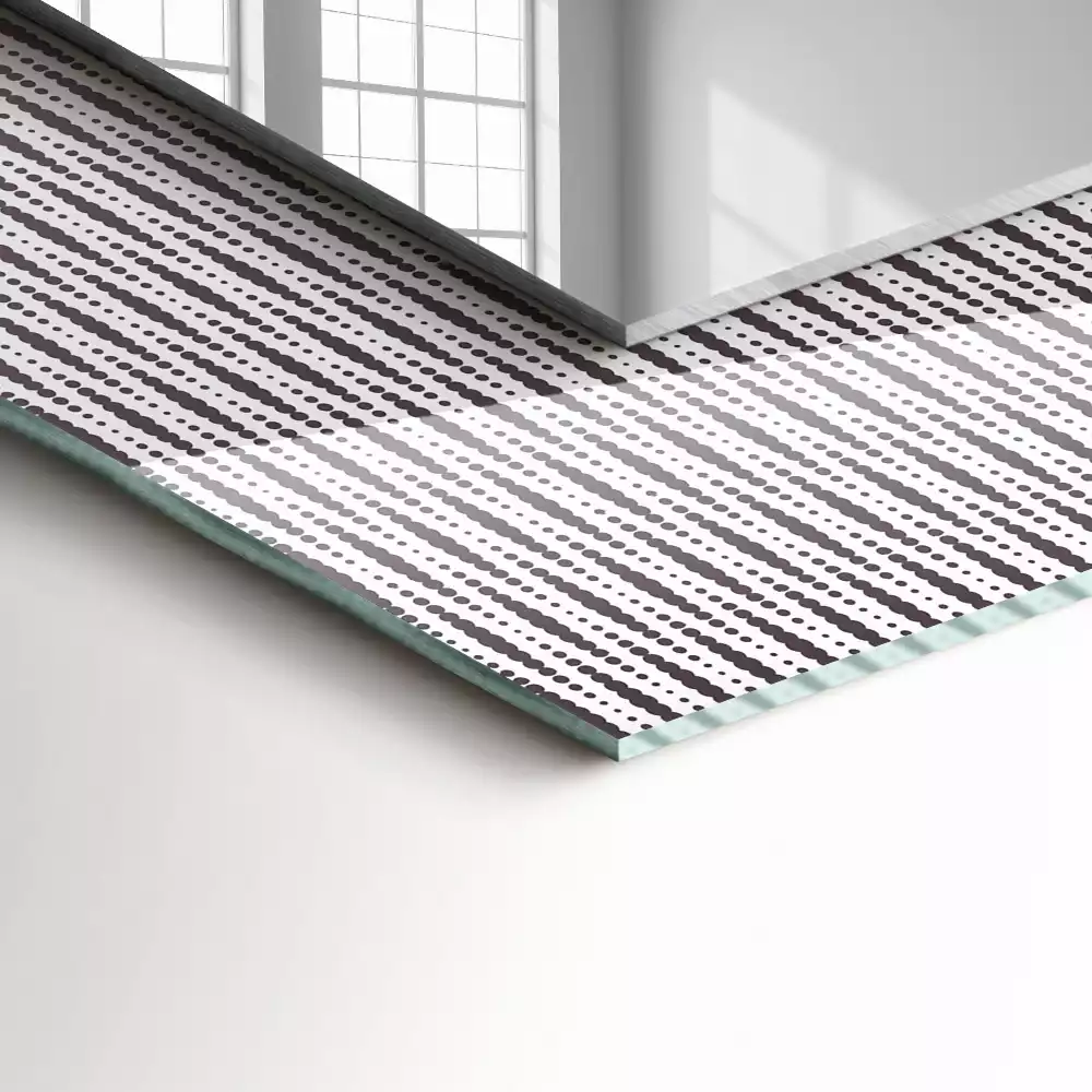 Lustro dekoracyjne prostokątne z motywem tkaniny tekstylnej