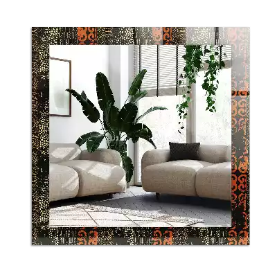 Lustro z nadrukiem prostokątne Wzór etniczny ornament