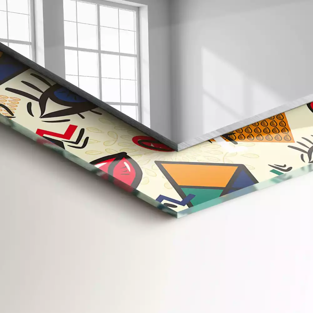 Lustro dekoracyjne w kształcie oczu i ust