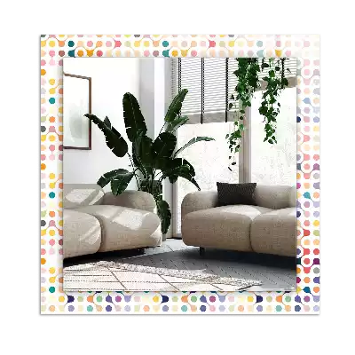 Lustro z nadrukiem dekoracyjne prostokątne Kolorowy wzór geometryczny