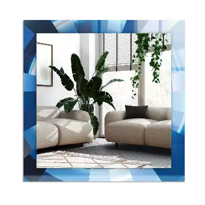 Lustro dekoracyjne z nadrukiem w motywie abstrakcyjnego tunelu, prostokątne