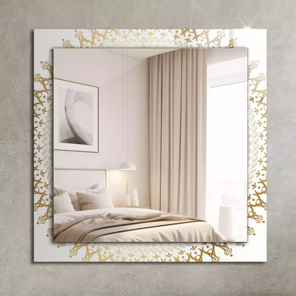 Lustro dekoracyjne prostokątne z motywem mandali