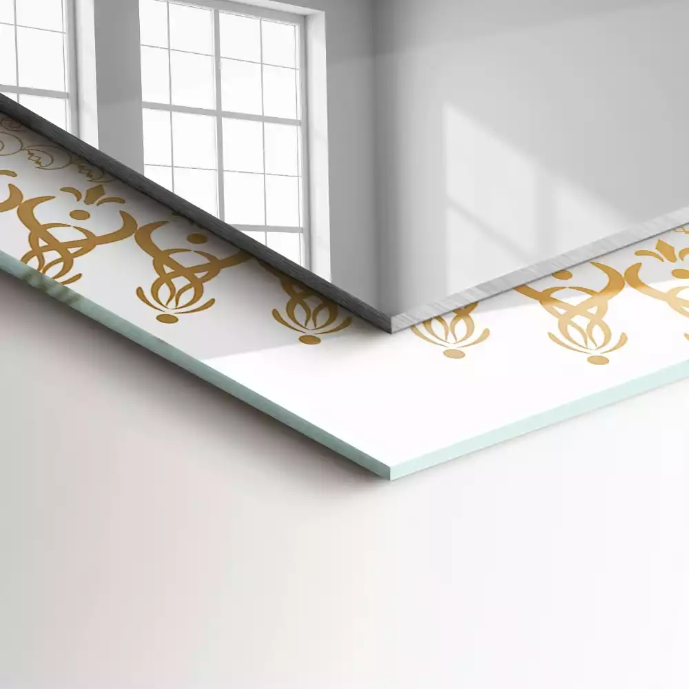 Lustro dekoracyjne prostokątne z motywem mandali