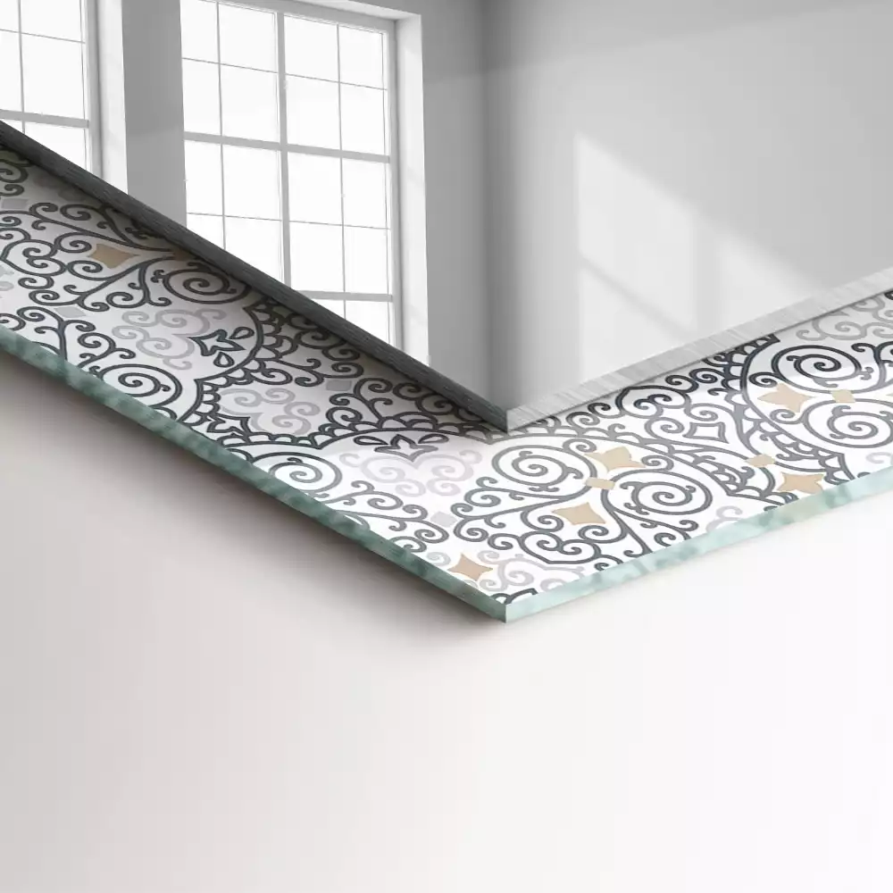 Lustro dekoracyjne prostokątne z ornamentowym wzorem