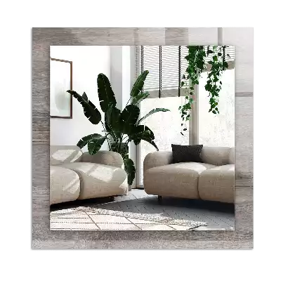 Lustro z nadrukiem dekoracyjne prostokątne Drewniana tekstura deski