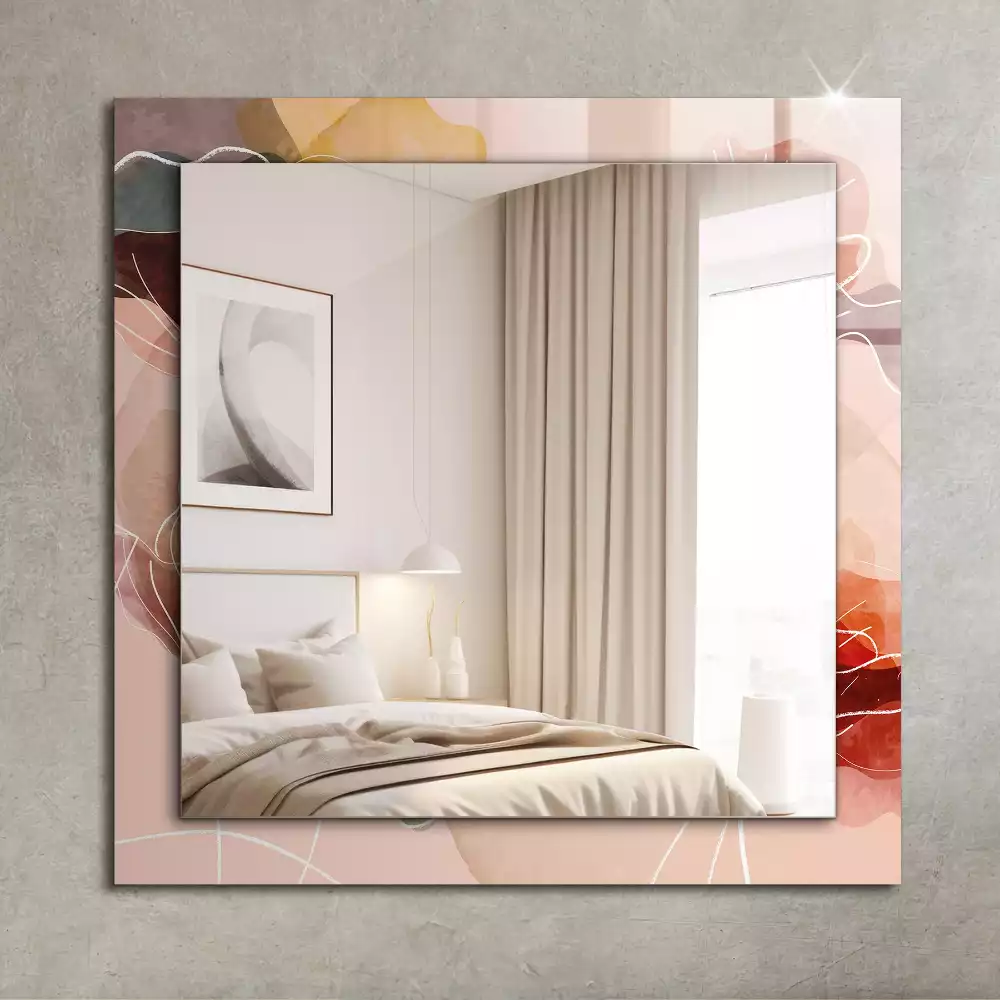 Lustro dekoracyjne w abstrakcyjne motywy kwiatowe