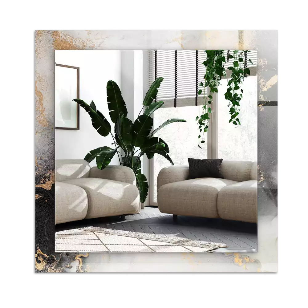 Lustro dekoracyjne w stylu abstrakcyjnej sztuki nowoczesnej