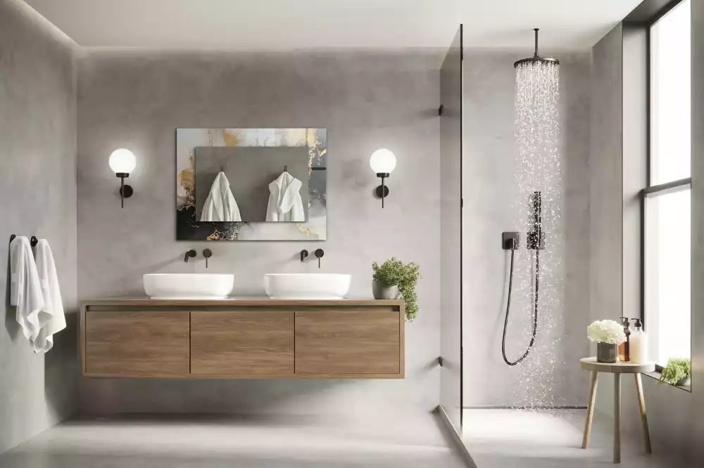 Lustro dekoracyjne w stylu abstrakcyjnej sztuki nowoczesnej