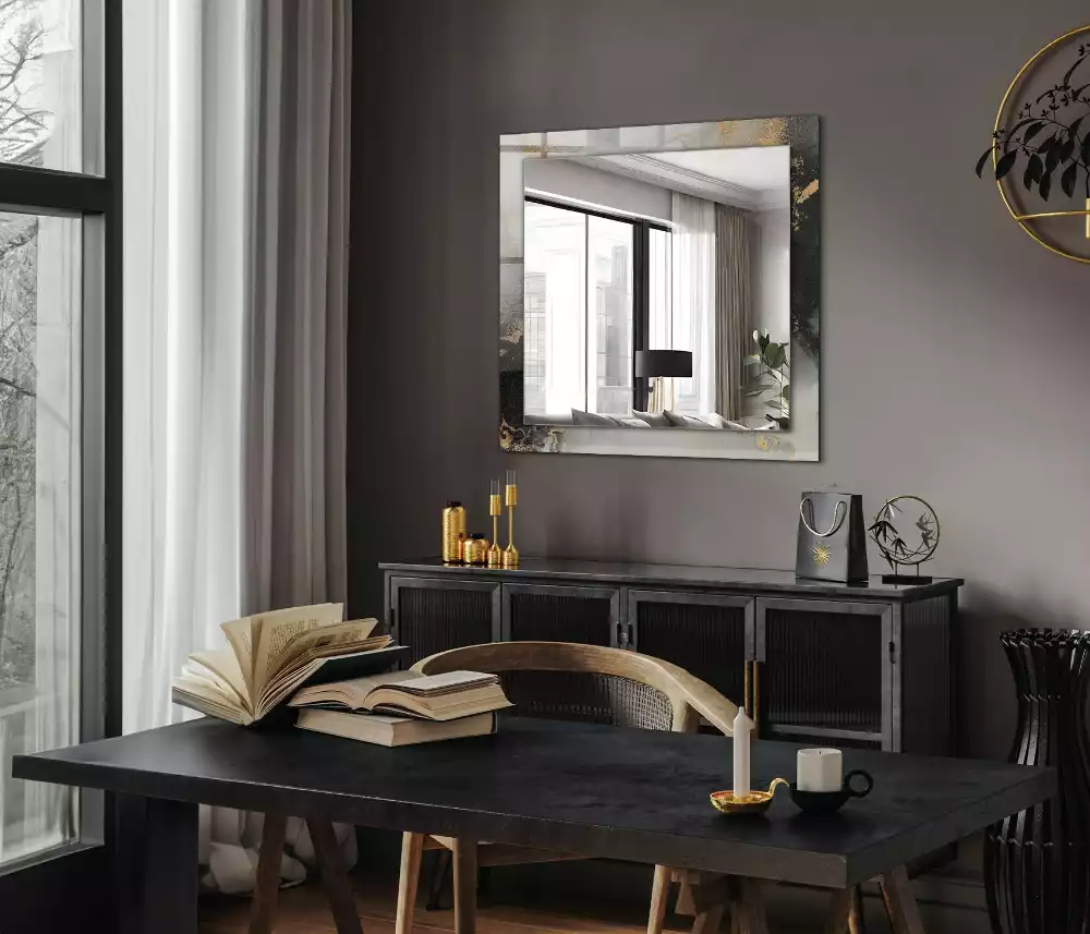 Lustro dekoracyjne w stylu abstrakcyjnej sztuki nowoczesnej