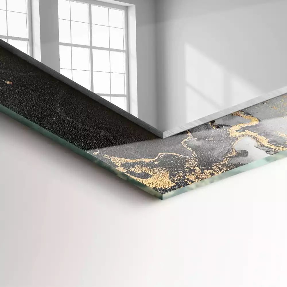 Lustro dekoracyjne w stylu abstrakcyjnej sztuki nowoczesnej