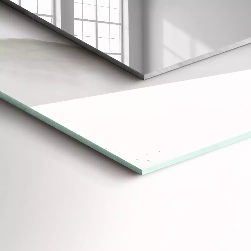 Lustro dekoracyjne prostokątne z nadrukiem w motyw szarego marmuru