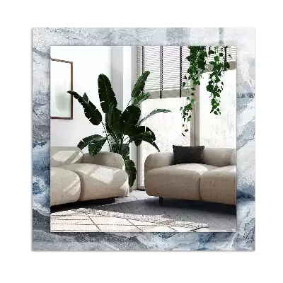 Lustro z nadrukiem prostokątne Marmur w odcieniach