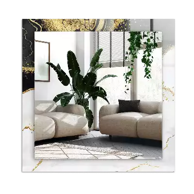 Lustro dekoracyjne prostokątne Abstrakcyjna sztuka złota