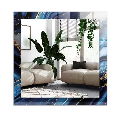 Lustro z nadrukiem dekoracyjne prostokątne Abstrakcyjna sztuka marmuru