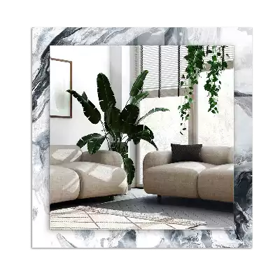 Lustro dekoracyjne prostokątne z nadrukiem przedstawiającym abstrakcyjną kompozycję malarską