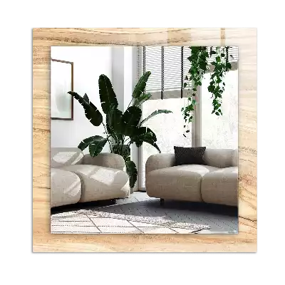 Lustro z nadrukiem dekoracyjne prostokątne Drewno słoje tekstura