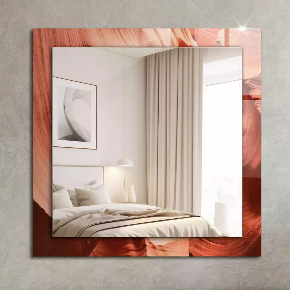 Lustro dekoracyjne z nadrukiem przedstawiającym kanion pustynny ze skalnymi formacjami