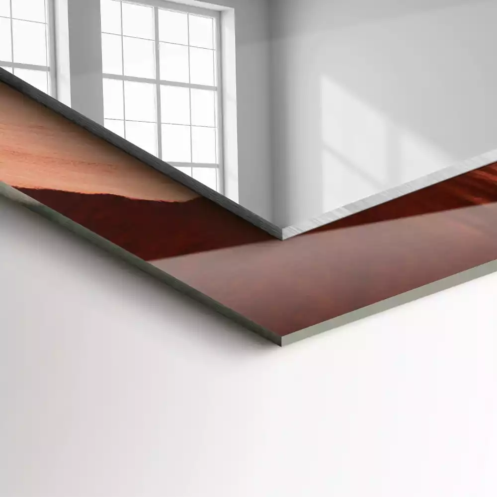 Lustro dekoracyjne z nadrukiem przedstawiającym kanion pustynny ze skalnymi formacjami