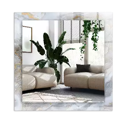 Lustro z nadrukiem dekoracyjne prostokątne Marmur wzór tekstura