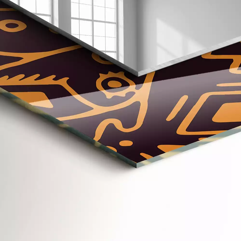 Lustro dekoracyjne w stylu etnicznym