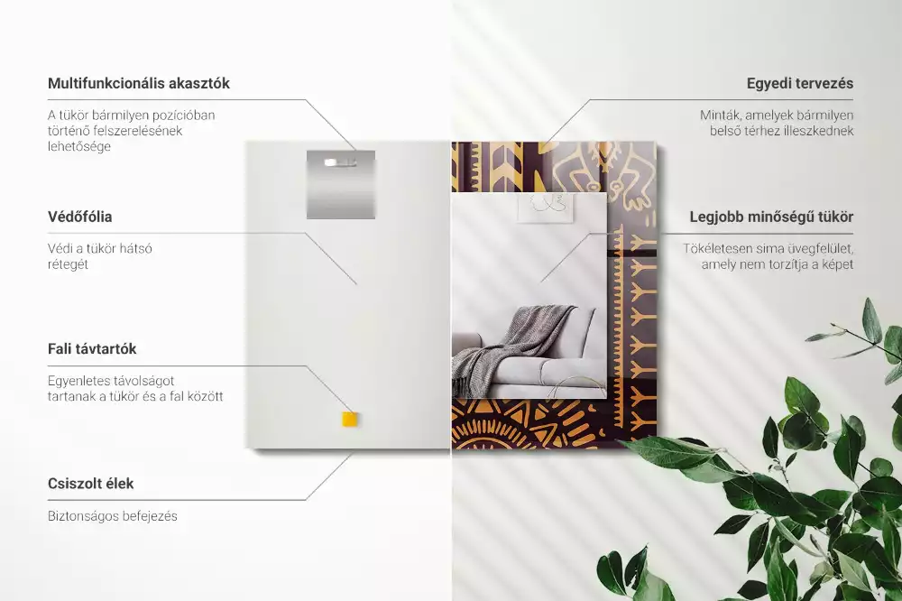 Lustro dekoracyjne w stylu etnicznym