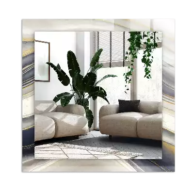 Lustro z nadrukiem dekoracyjne prostokątne Abstrakcyjne fale kolorów