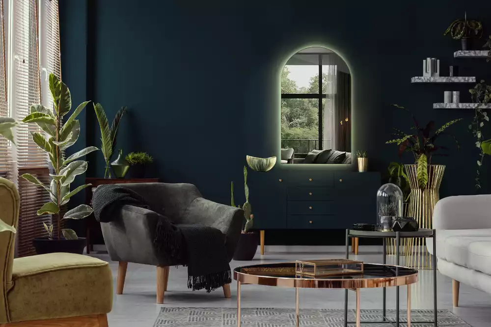 Lustro łukowe z podświetleniem LED