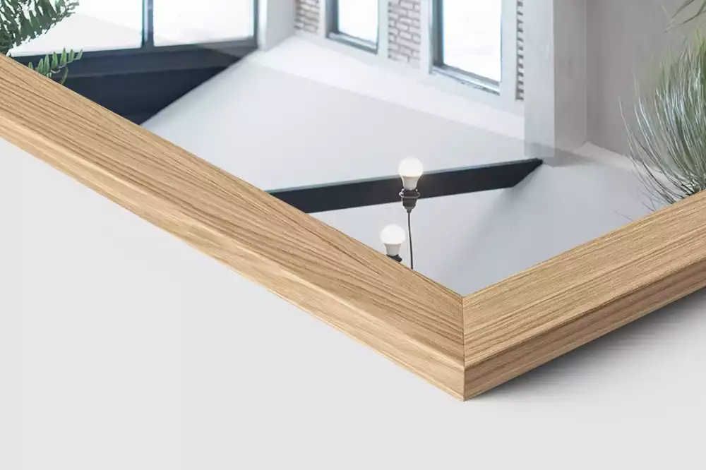 Lustro stojące w dębowej ramie