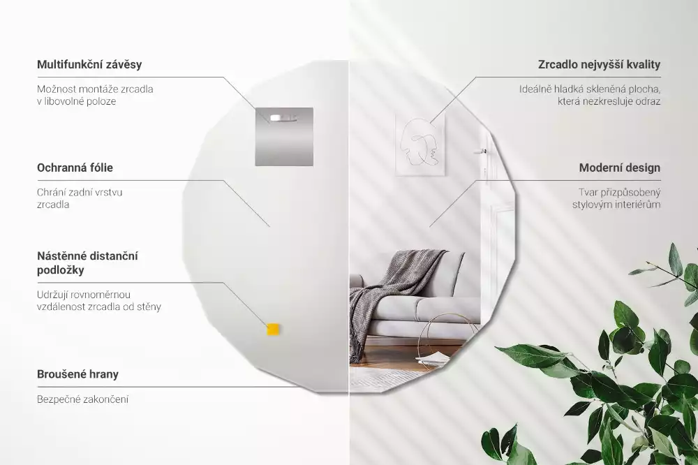 Lustro geometryczne oryginalny design