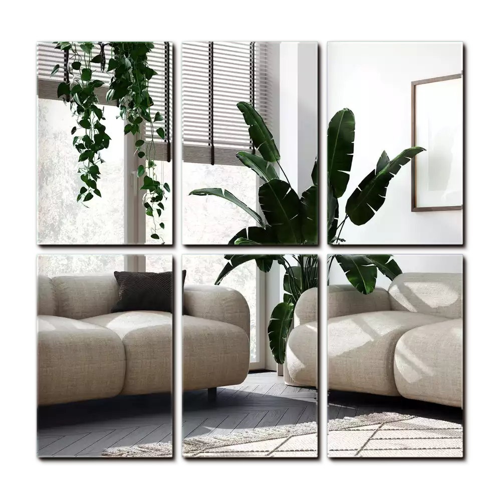 Samoprzylepne prostokątne płytki lustrzane