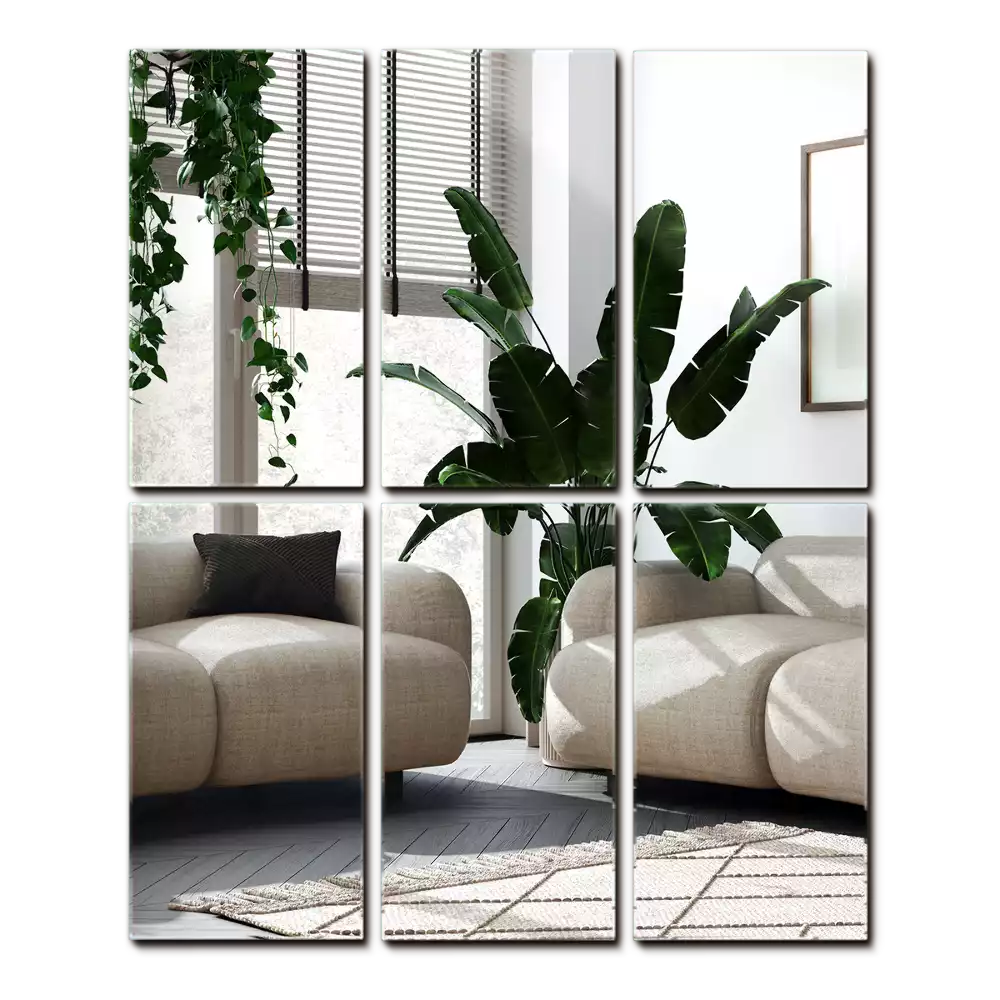 Samoprzylepne prostokątne płytki lustrzane