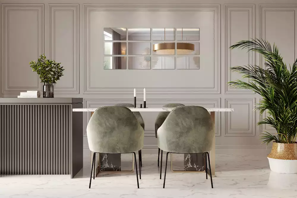 Samoprzylepne prostokątne płytki lustrzane