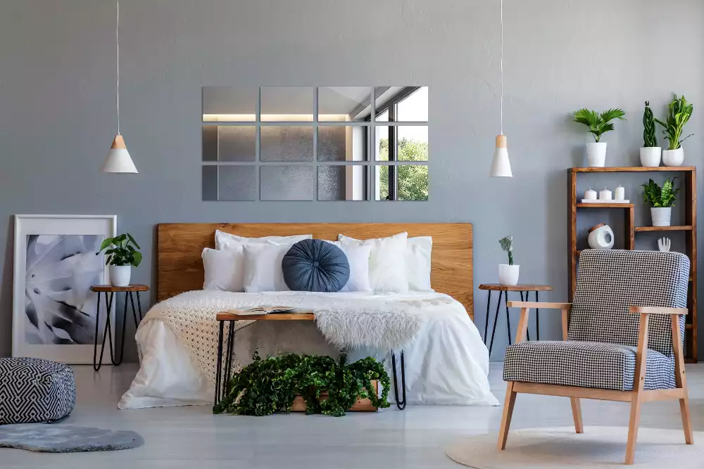 Samoprzylepne prostokątne płytki lustrzane